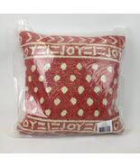 Loloi x Ellen DeGeneres Pillow 22x22" Joy Moroccan Red/Ivory Texture Emb... - $83.74