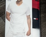 Tommy Hilfiger ~ Men&#39;s 3-Pack T-Shirts V-Neck Undershirts Blue Red White... - £22.85 GBP