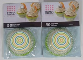 2 Packs of 50 Cupcake Papers  Sweet Creations Good Cook Green, Orange, Blue - £7.91 GBP