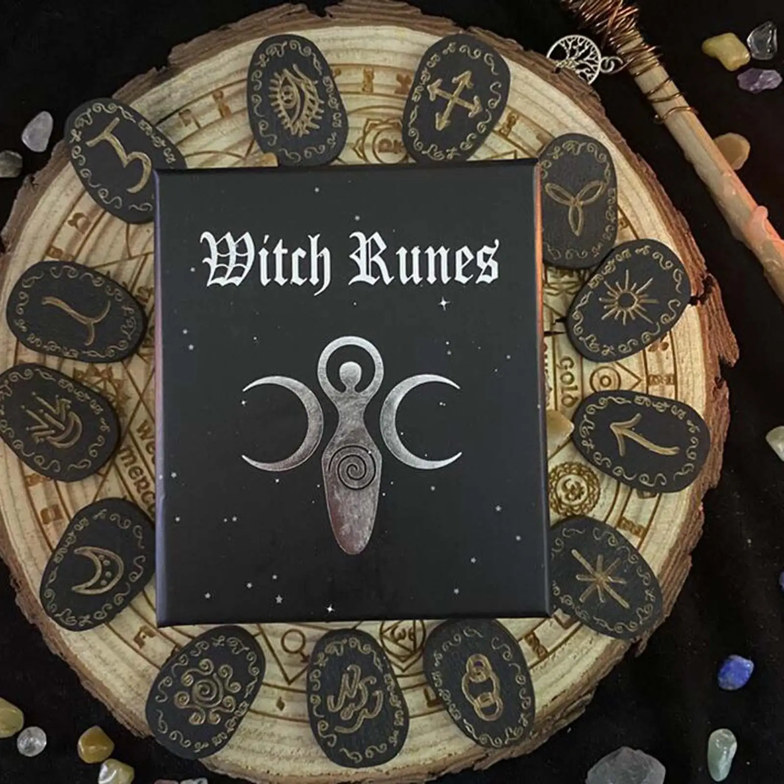 Witch Runes Fortune-telling Rune Words for Crystal - £82.56 GBP