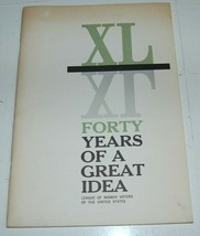 XL Forty Years of a Great Idea League of Women Voters Booklet 1960&#39;s Vintage - £36.07 GBP