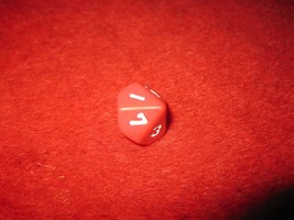 1988 The Hunt for Red October Board Game Piece: red 10-sided dice - £2.35 GBP