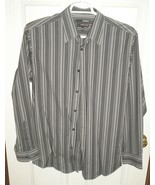 Murano Modern Comfort XLA Striped Long Sleeve Button Down Shirt ~ Large L - £7.85 GBP