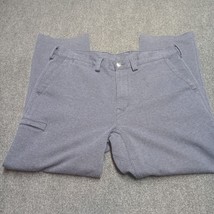 Duluth Trading Co Incog-Chino Pants Men 34x30 Blue Gray Soft 84320 Zipper Pocket - £37.06 GBP