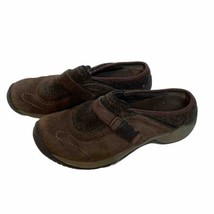 Merrell Women&#39;s Encore Sidestep Dark Brown Clogs Size 8 Slip On Shoes READ - £11.99 GBP