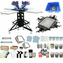 4Color 4Station Screen Printing Kit Manual Tool&amp;Screen Stretcher Supply US Stock - £1,304.83 GBP