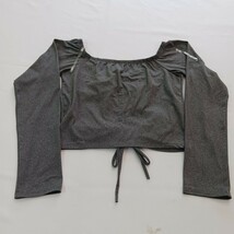 Laqueen TP30125 Women's Gray Top Long Sleeve Size Medium Made In USA image 2