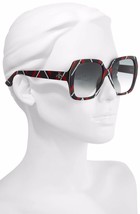GUCCI GG0096S-005 Black/Red/Green Multicolor Frame Oversized Women&#39;s Sunglasses - £295.70 GBP