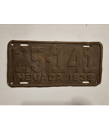 NEVADA-1939 License Plate Tag #25-141  - Patina - Vintage - Man Cave - D... - $28.88