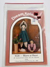 Dream Spinners #134  Quilt Pattern Warm At Heart 28&quot;Draft Stopper Doll - $188.30 MXN