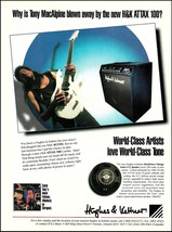 Tony MacAlpine 1993 Hughes &amp; Kettner ATTAX 100 series amp advertisement print - £3.34 GBP