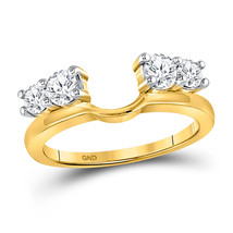 14kt Yellow Gold Round Diamond Solitaire Enhancer Wedding Band 3/4 Cttw - £1,185.47 GBP