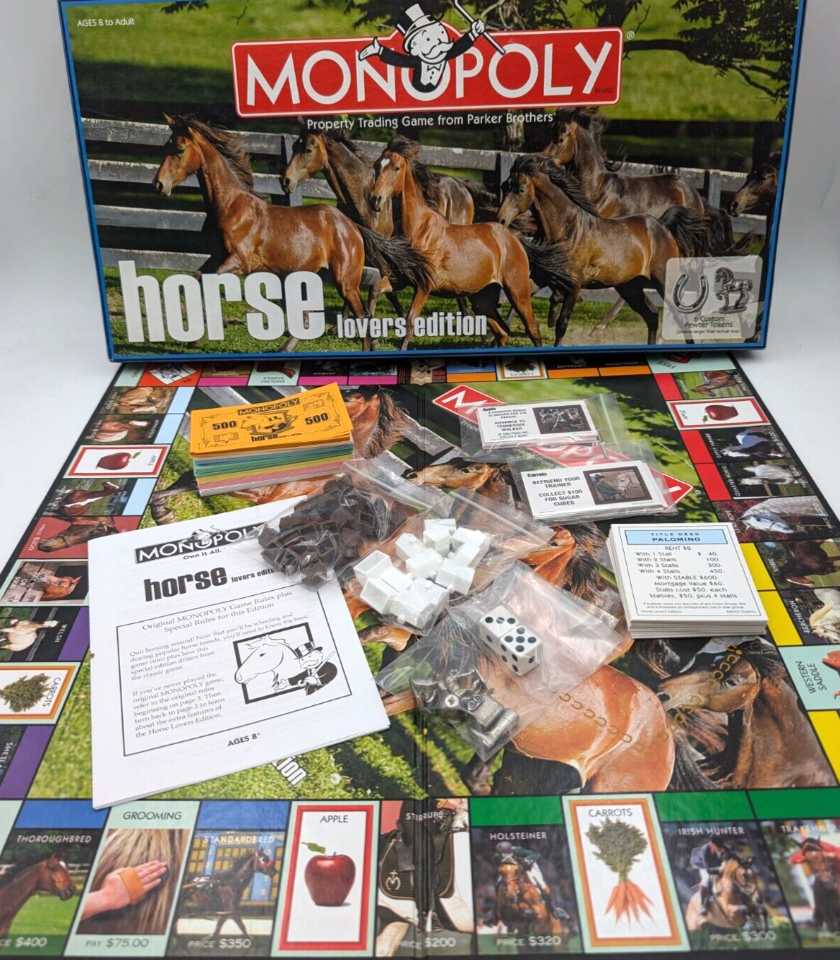 Monopoly Horse Lovers Edition Board Game 2007 USAopoly COMPLETE - $19.39