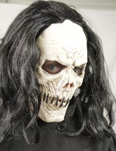 Scary Sadistic Creepy Mask with Hair for Skull Skeleton Halloween Adult ... - £15.94 GBP