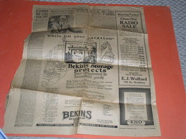 Bekins Van &amp; Storage Vintage Newspaper Clipping Ad 1926 - £11.91 GBP