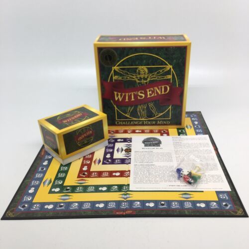 Wit’s End Board Game Challenge Your Mind Gold Seal Excellence Complete in box Contemporary