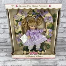 Dandee Dan Dee Porcelain 11&quot; Collector&#39;s Choice Doll New In Damaged Box Purple - £13.13 GBP