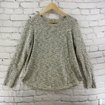 Madewell Sweater Womens Sz M Gray Heather Buttons Down Back Pullover - £15.81 GBP