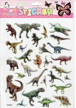 3D Dinosaur Dino Jurassic Craft Kindergarten Sticker Size 25x20 cm/10x8 inch - £6.72 GBP