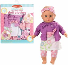 Baby Doll Clothes Outfit 6-Piece Set Mix And Match Girls Fashion Accessories - £19.69 GBP