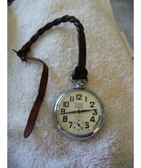 Wakmann Pocket Watch 17 jewels with leather fob, working - $108.66 CAD