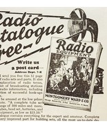 1923 Montgomery Ward Radio Catalogue Advertisement Ephemera 6.25 x 4.5&quot; - $19.99