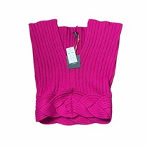 Cynthia Rowley The Cowl Scarf One Size Pink Womens Cable Knit  - £15.65 GBP