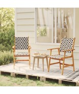 vidaXL Garden Chair Set of 2 Brown, Black, White - $320.01 CAD