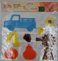 Holiday Living Colorful Gel Window Clings Windmill Blue Truck Fruit Acor... - £7.07 GBP