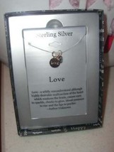 18&quot; Sterling Silver Chain 14K Gold 3 Pc Love Heart Gem Charms Necklace $50 NIB - £18.92 GBP