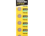 Toshiba CR1620 3V Lithium Coin Cell Battery Pack of 5 - £4.42 GBP