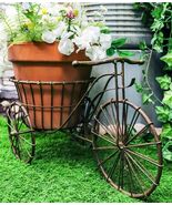 21&quot;L Rustic Verdigris Metal Vintage Tricycle Flower Pot Planter Holder S... - $1,182.66 MXN