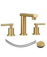 Brushed Gold 8&quot; Widespread Bathroom Faucet - $152.95 CAD