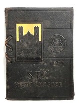 1931 antique LEATHER COVER STATE TEACHERS COLLEGE WEST CHESTER PA COMMEN... - $42.08