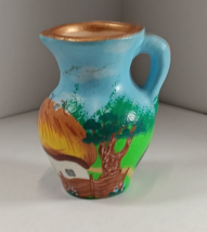 Colorful hand painted miniature pitcher, 2-1/2&quot; heigh X 1-1/2&quot; diameter. - $4.99