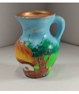 Colorful hand painted miniature pitcher, 2-1/2&quot; heigh X 1-1/2&quot; diameter. - $4.99