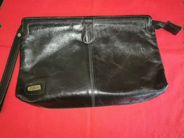 VTG Phillippe Black Leather Clutch 10 in - $19.99