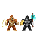 2Pcs Godzilla vs. Kong 2 The New Empire King Kong Scar King Mini Buildin... - £17.89 GBP