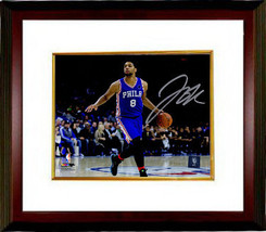 Jahlil Okafor signed Philadelphia 76ers 8x10 Photo Custom Framed (horizontal blu - £60.20 GBP