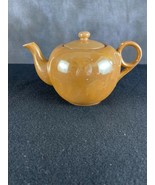 Vintage Hand Painted Orange Ceramic tea pot made in Japan with lid - £18.96 GBP