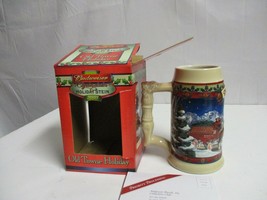 2003 Christmas Budweiser Beer Holiday Stein Old Towne Holiday - $24.74