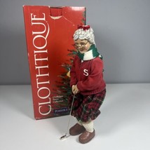 1999 Possible Dreams Clothtique Golfing Mrs. Claus &quot;While Santa&#39;s Away&quot; With Box - £15.95 GBP