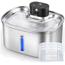 Wireless Stainless Steel Cat Water Fountain 169oz - Safe &amp; Automatic Dis... - $87.07