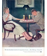 Beer Belongs, Large 1955 Magazine Ad with art by Douglass Crockwell - $8.00