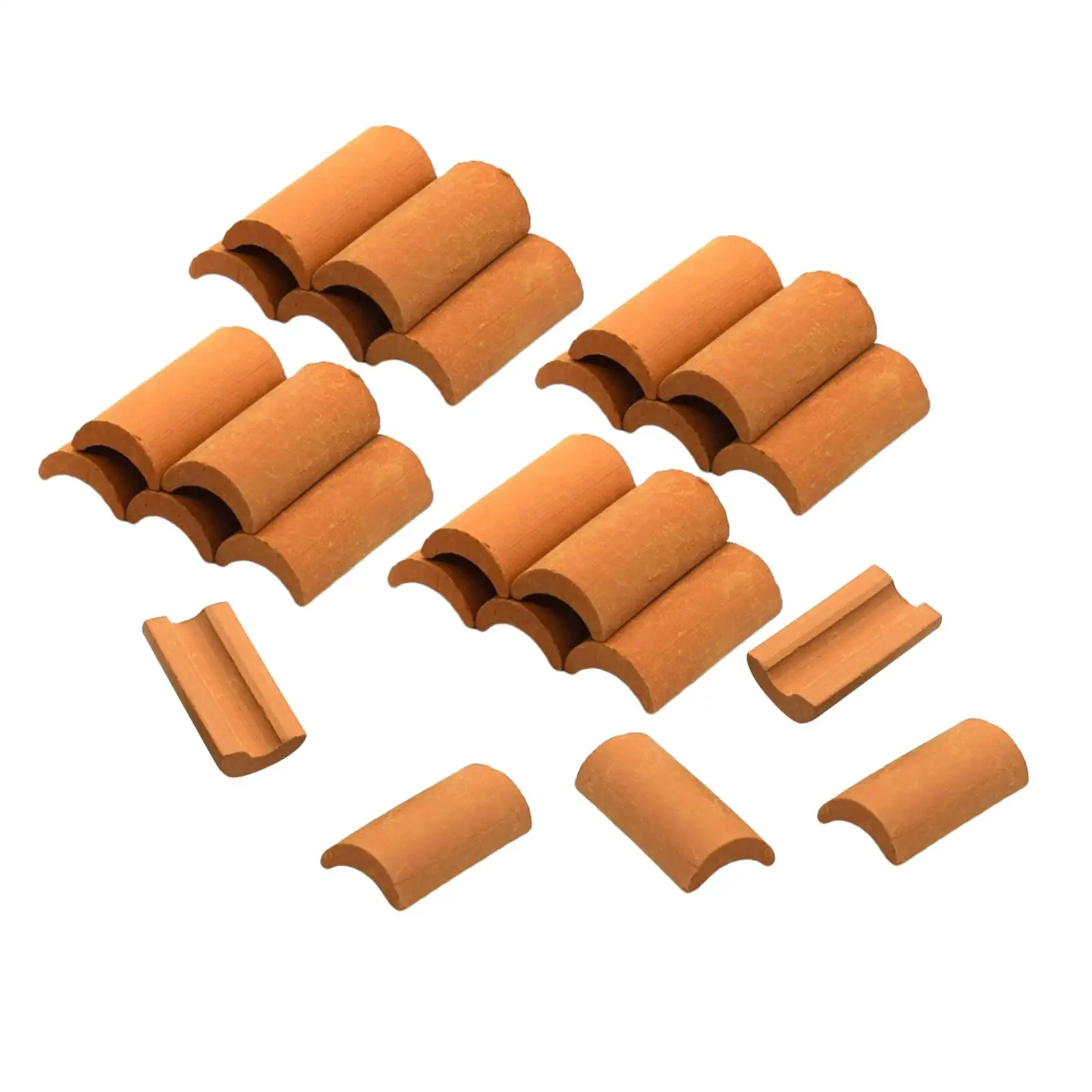 Set of 25 miniature roof tiles pottery clay for dollhouse boys girls kids thumb200