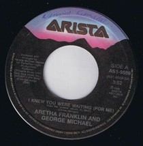 Aretha Franklin George Michael I Knew You Were Waiting 45 rpm Instrument... - $3.95