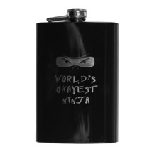 8oz BLACK World's Okayest Ninja Flask L1 - $21.55