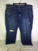 Anthropologie Pilcro High Rise Slim Straight Jeans Blue Women&#39;s Plus Size 26W - £49.79 GBP
