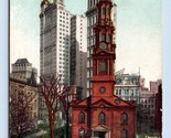 St Paul&#39;s Chapel New York City NY NYC UNP DB Postcard P3 - £2.29 GBP