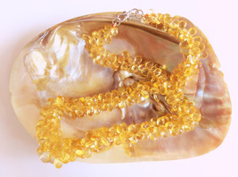 Natural Citrine Pear Beads Necklace, Citrine Single Strand Birthstone Necklace - £176.40 GBP+